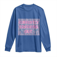 Currently Crashing Out Long Sleeve Shirt Coquette Pink Bow Sarcastic Funny Quote