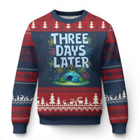 3 Days Later Ugly Christmas Sweater Funny Easter Christian