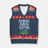 3 Days Later V-Neck Knit Sweater Vest Funny Easter Christian