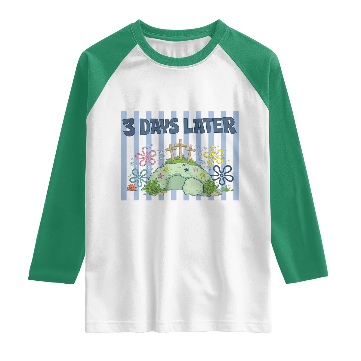 3 Days Later Raglan Shirt Funny Easter Christian Faith Meme