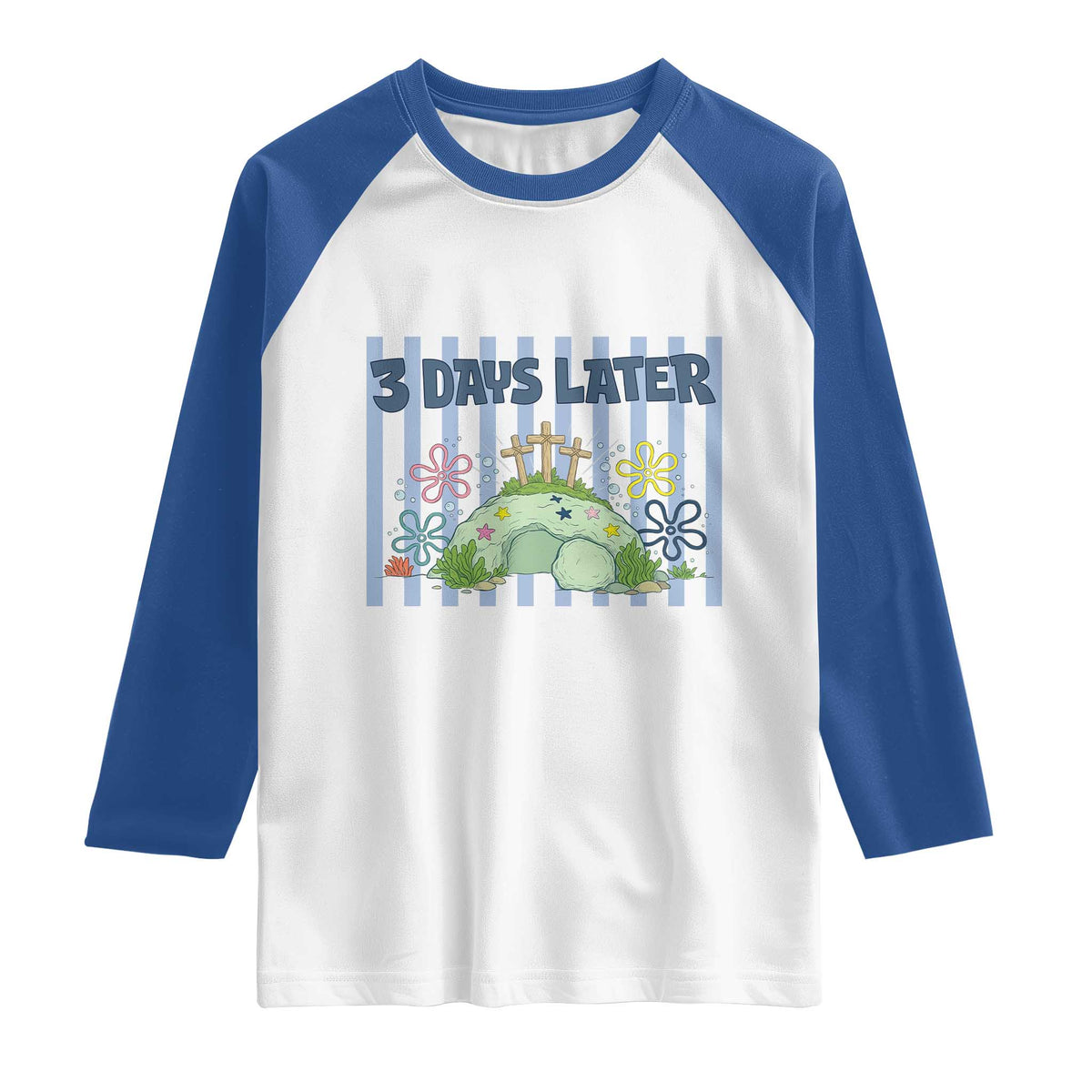 3 Days Later Raglan Shirt Funny Easter Christian Faith Meme