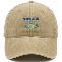 3 Days Later Washed Cotton Baseball Cap Funny Easter Christian Faith Meme