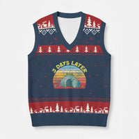 3 Days Later Christian Resurrection V-Neck Knit Sweater Vest Funny Easter Jesus Meme