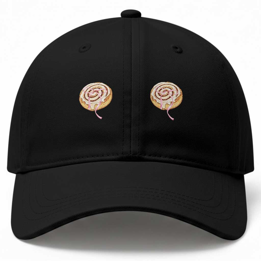 Funny Cinnamon Roll Baseball Cap Double Bakery Meme