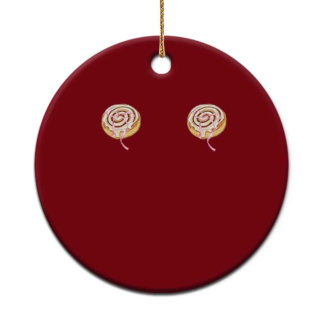 Funny Cinnamon Roll Ceramic Ornament Double Bakery Meme