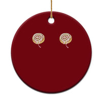 Funny Cinnamon Roll Ceramic Ornament Double Bakery Meme