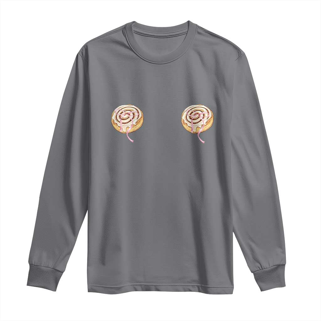 Funny Cinnamon Roll Long Sleeve Shirt Double Bakery Meme