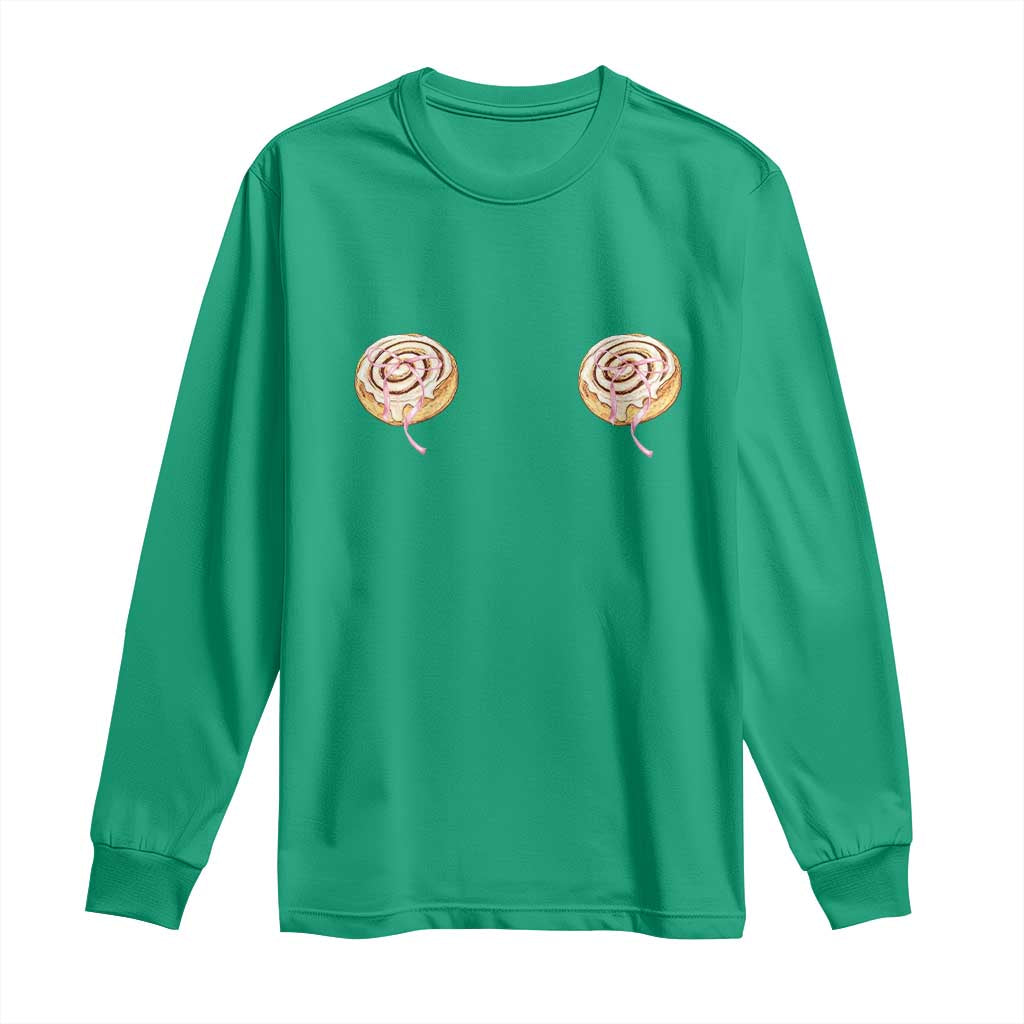 Funny Cinnamon Roll Long Sleeve Shirt Double Bakery Meme