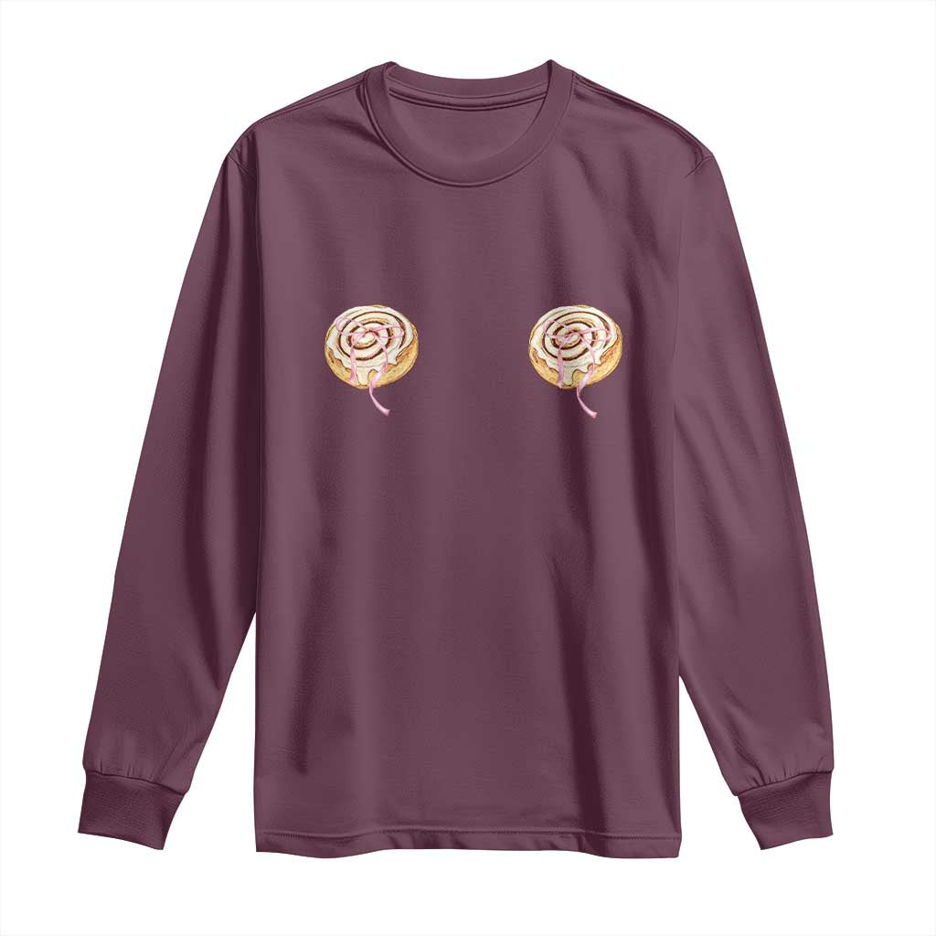Funny Cinnamon Roll Long Sleeve Shirt Double Bakery Meme