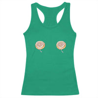 Funny Cinnamon Roll Racerback Tank Top Double Bakery Meme