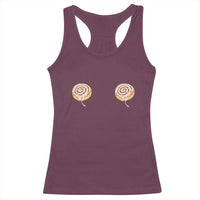 Funny Cinnamon Roll Racerback Tank Top Double Bakery Meme
