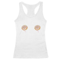 Funny Cinnamon Roll Racerback Tank Top Double Bakery Meme