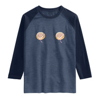 Funny Cinnamon Roll Raglan Shirt Double Bakery Meme
