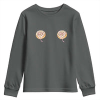 Funny Cinnamon Roll Youth Sweatshirt Double Bakery Meme