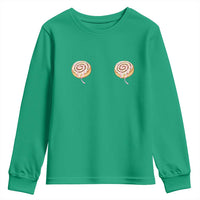 Funny Cinnamon Roll Youth Sweatshirt Double Bakery Meme
