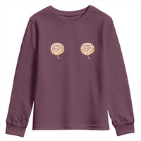 Funny Cinnamon Roll Youth Sweatshirt Double Bakery Meme