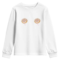 Funny Cinnamon Roll Youth Sweatshirt Double Bakery Meme