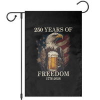 250 Years Of Freedom Garden Flag Bald Eagle Drinking Beer American Flag