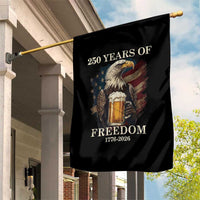 250 Years Of Freedom Garden Flag Bald Eagle Drinking Beer American Flag