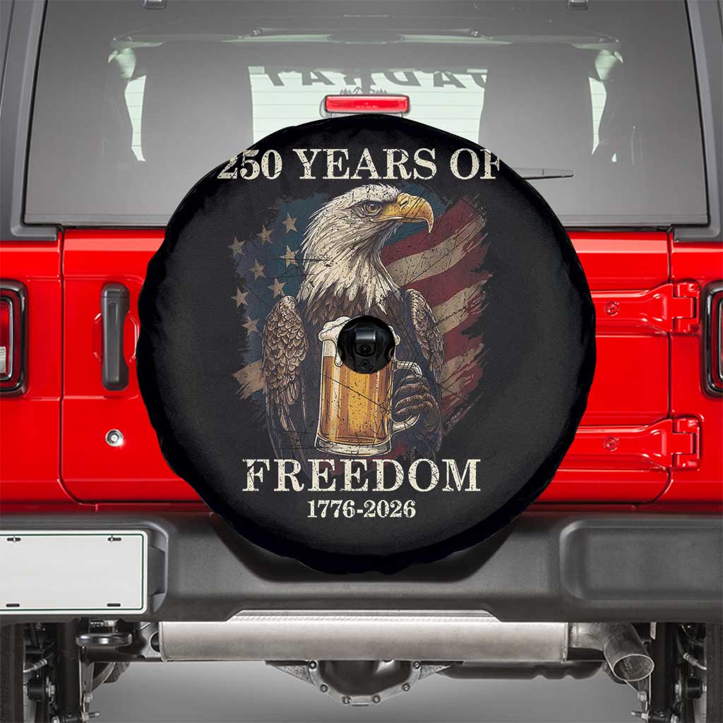 250 Years Of Freedom Spare Tire Cover Bald Eagle Drinking Beer American Flag