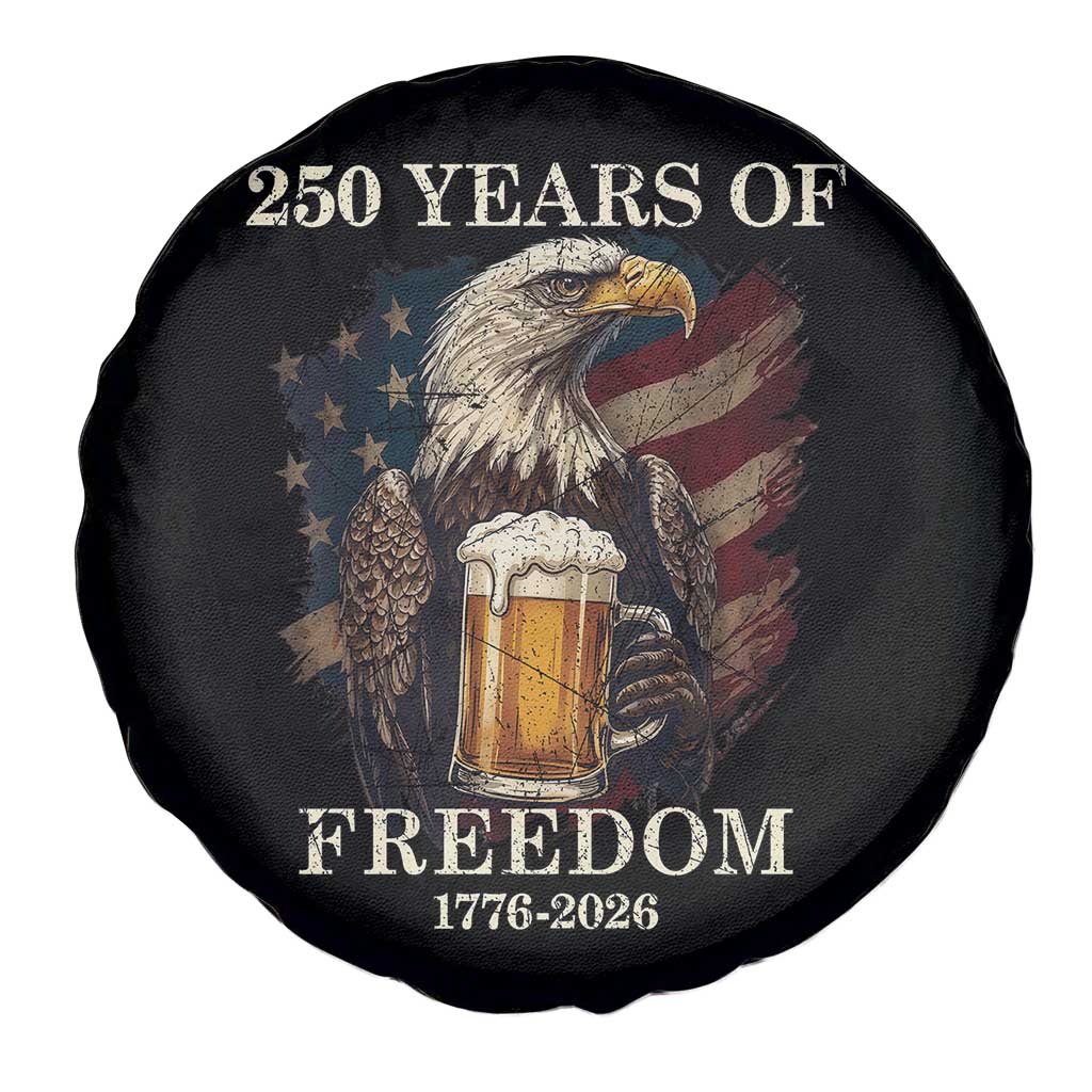 250 Years Of Freedom Spare Tire Cover Bald Eagle Drinking Beer American Flag