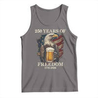 250 Years Of Freedom Tank Top Bald Eagle Drinking Beer American Flag