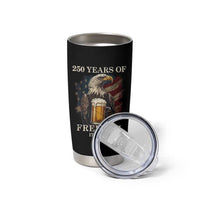 250 Years Of Freedom Tumbler Cup Bald Eagle Drinking Beer American Flag