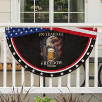 250 Years Of Freedom Patriotic Fan Flag Bald Eagle Drinking Beer American Flag