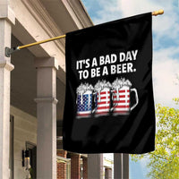Beer American Flag 4th of July Garden Flag Bad Day to Be A Beer