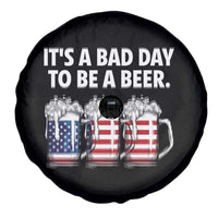 Beer American Flag 4th of July Spare Tire Cover Bad Day to Be A Beer