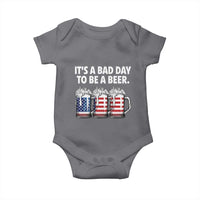 Beer American Flag 4th of July Baby Onesie Bad Day to Be A Beer