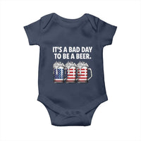 Beer American Flag 4th of July Baby Onesie Bad Day to Be A Beer