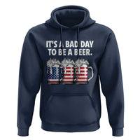 Beer American Flag 4th of July Hoodie Bad Day to Be A Beer