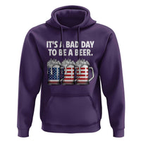 Beer American Flag 4th of July Hoodie Bad Day to Be A Beer