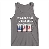 Beer American Flag 4th of July Tank Top Bad Day to Be A Beer
