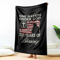 250th Anniversary USA Throw Blanket One Nation Under God 250 Years Of Blessing