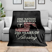250th Anniversary USA Throw Blanket One Nation Under God 250 Years Of Blessing