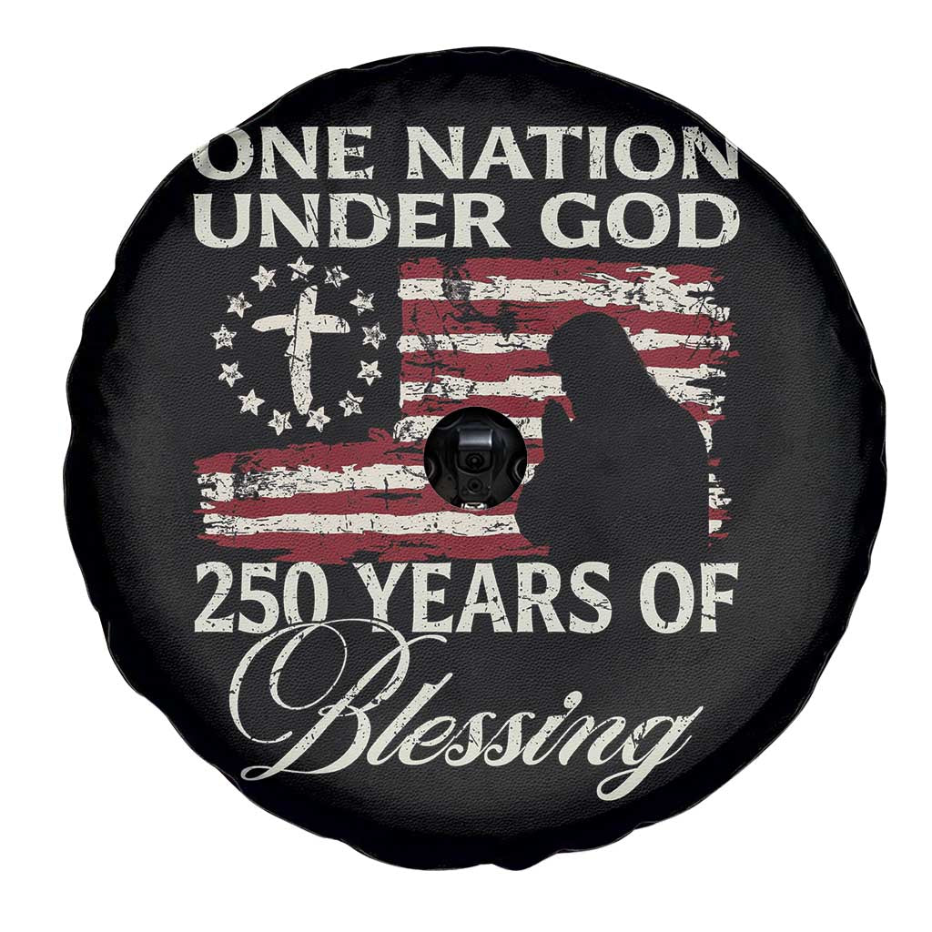 250th Anniversary USA Spare Tire Cover One Nation Under God 250 Years Of Blessing