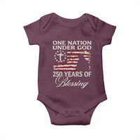 250th Anniversary USA Baby Onesie One Nation Under God 250 Years Of Blessing
