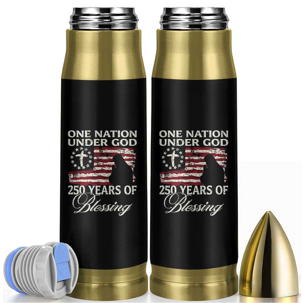250th Anniversary USA Bullet Tumbler One Nation Under God 250 Years Of Blessing