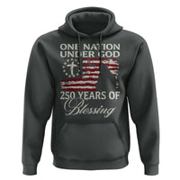 250th Anniversary USA Hoodie One Nation Under God 250 Years Of Blessing