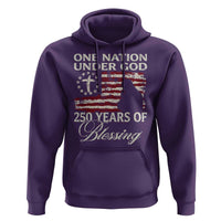 250th Anniversary USA Hoodie One Nation Under God 250 Years Of Blessing
