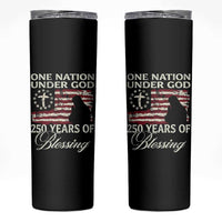 250th Anniversary USA Skinny Tumbler One Nation Under God 250 Years Of Blessing