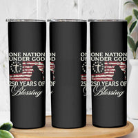 250th Anniversary USA Skinny Tumbler One Nation Under God 250 Years Of Blessing