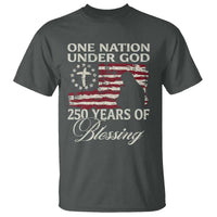 250th Anniversary USA T Shirt One Nation Under God 250 Years Of Blessing