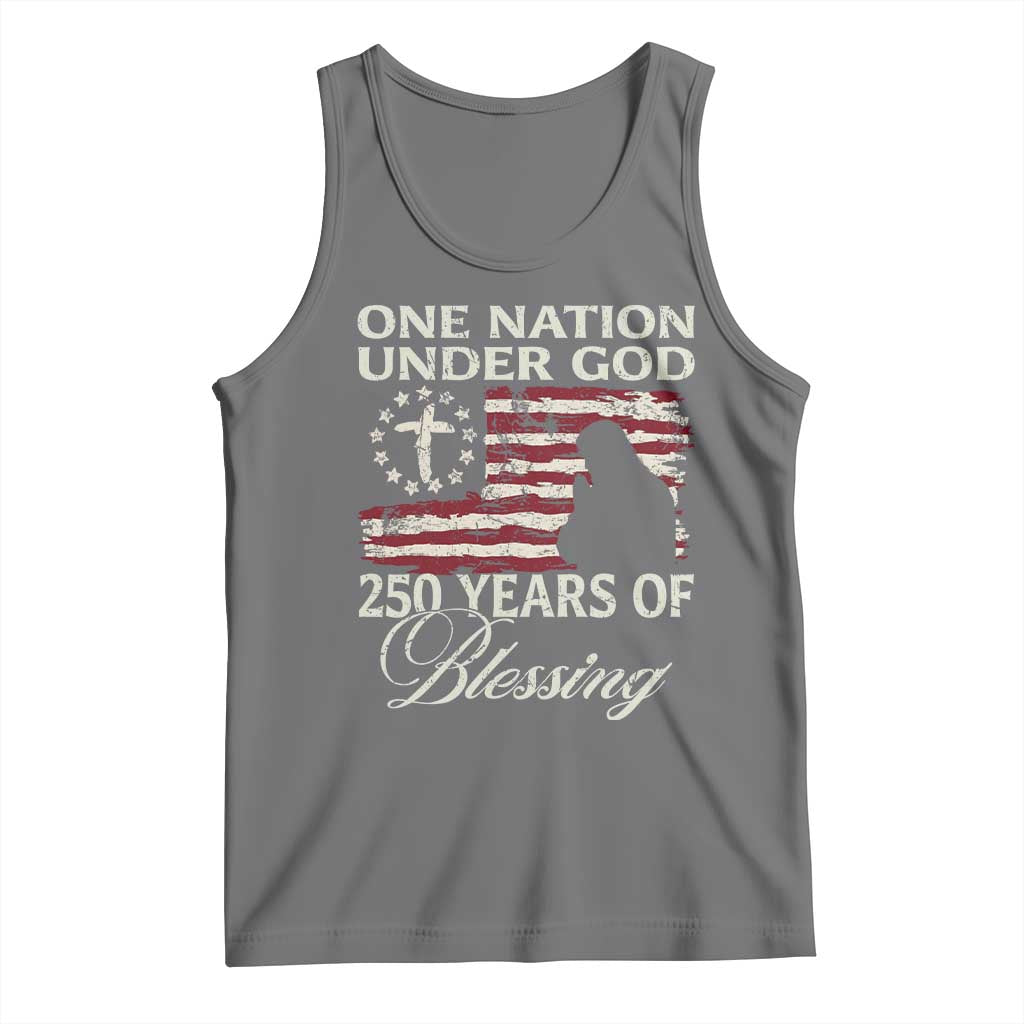 250th Anniversary USA Tank Top One Nation Under God 250 Years Of Blessing