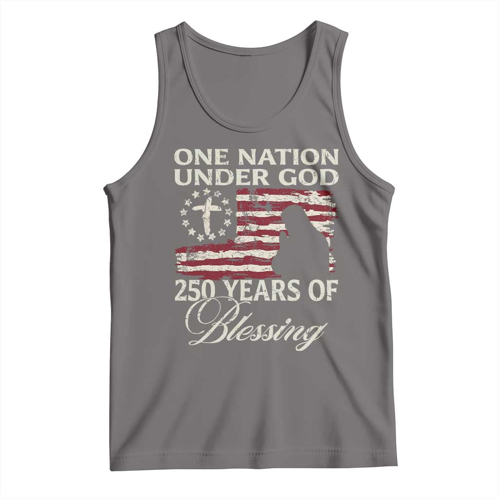 250th Anniversary USA Tank Top One Nation Under God 250 Years Of Blessing