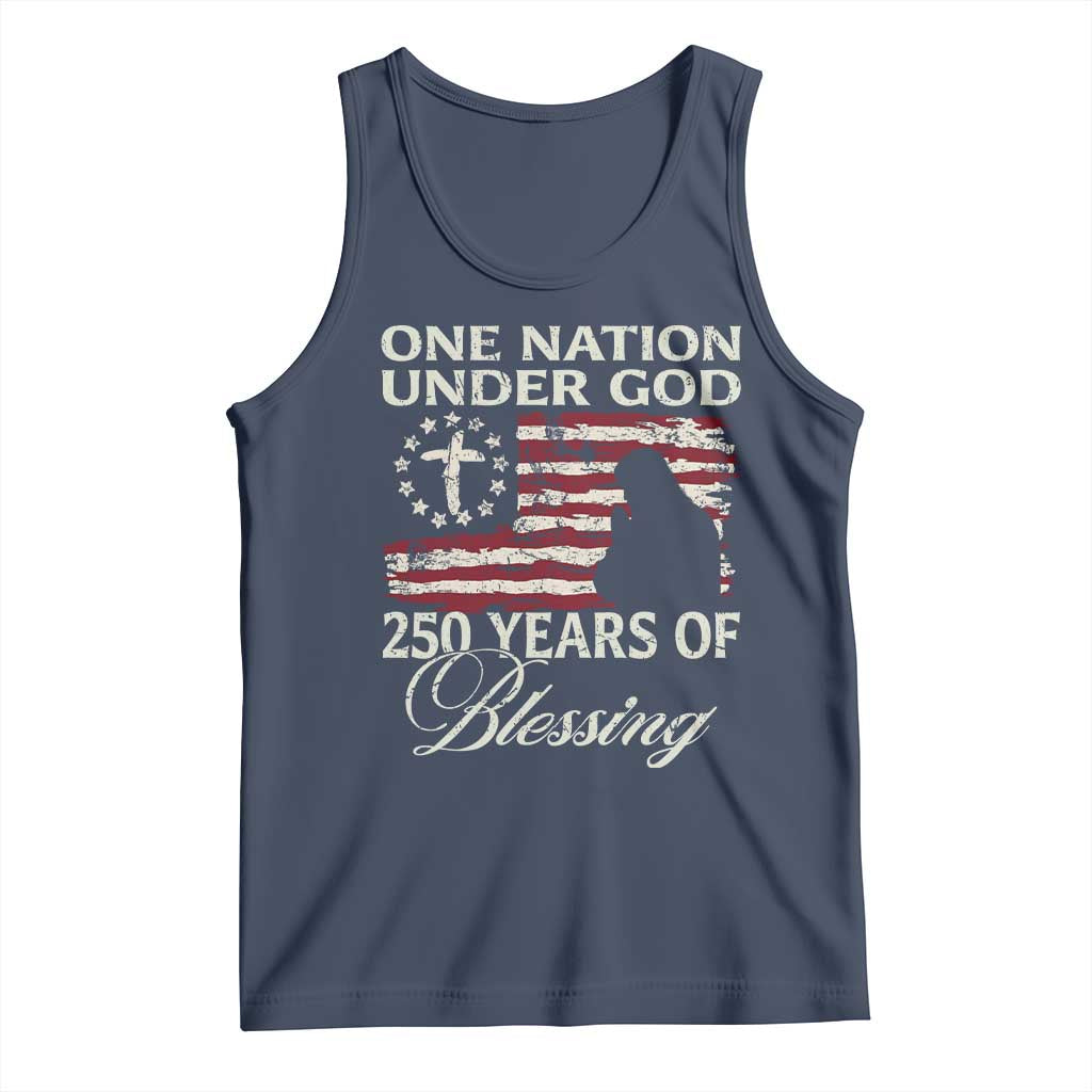 250th Anniversary USA Tank Top One Nation Under God 250 Years Of Blessing