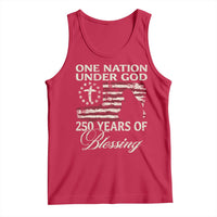 250th Anniversary USA Tank Top One Nation Under God 250 Years Of Blessing