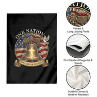 One Nation Under God 250 Years Of Blessing Garden Flag Christian Cross Bald Eagle 4th of July